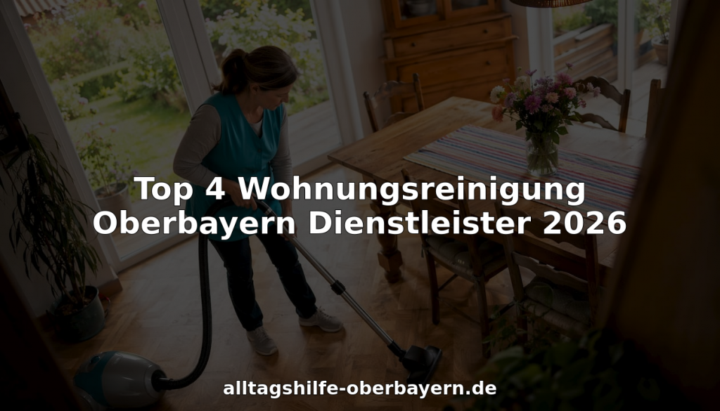Eine Reinigungskraft sorgt im Wohnzimmer für Sauberkeit und Ordnung.