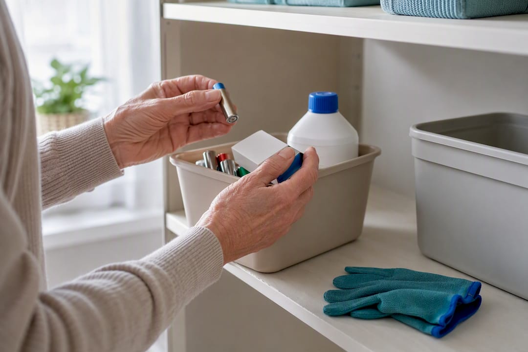 Sondermüll wird getrennt in einer Kiste gesammelt